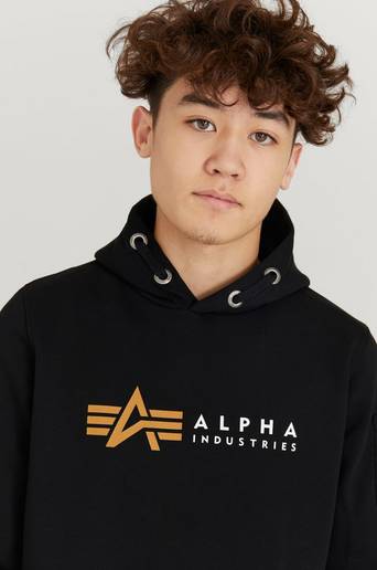 Alpha Industries Hoodie Alpha Label Hoody Teens Svart