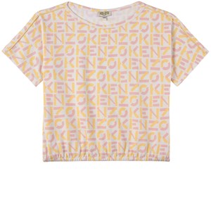 Kenzo Cream Short Sleeved T-Shirt 4 år