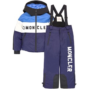 Moncler Logo Skidställ Marinblått 12 years