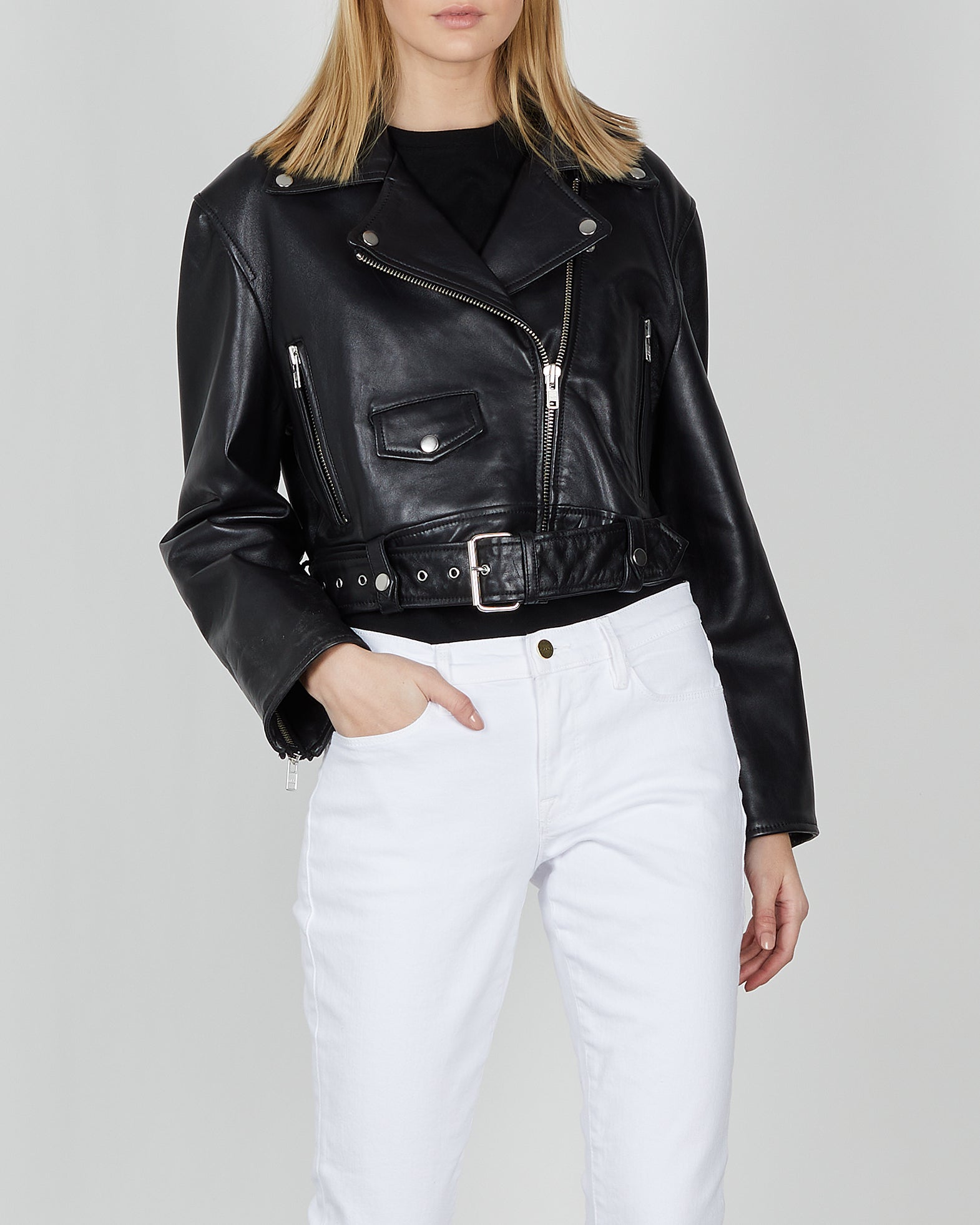 STAND STUDIO Skinnjacka Selena Biker 36 Svart 012