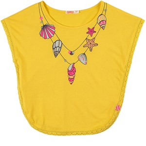 Billieblush Glitter Seashells T-shirt Gul 2 år