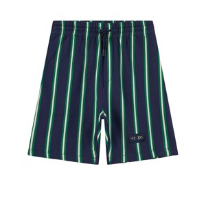 Kenzo Navy and Green Stripe Bermuda Shorts 4 år