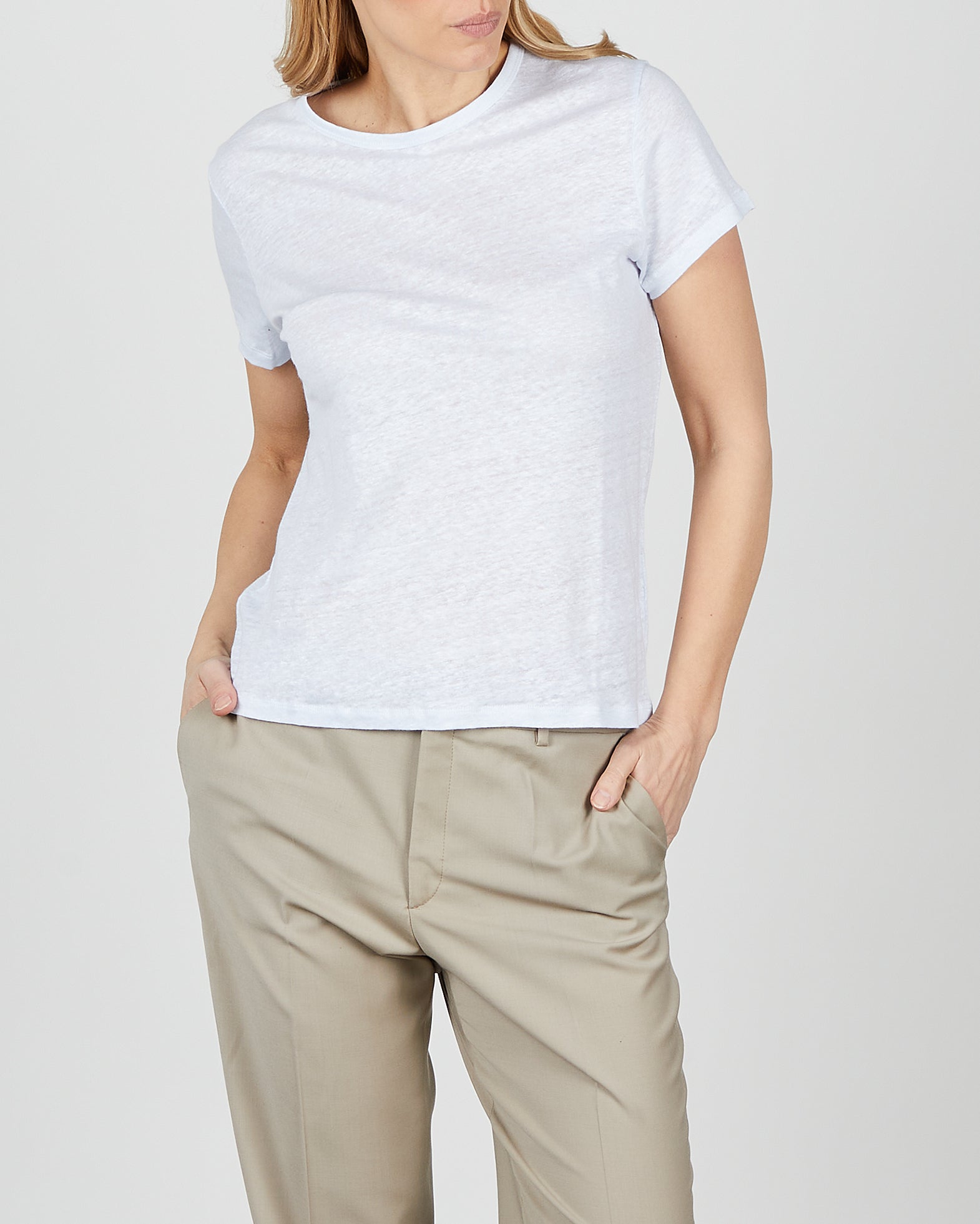 Filippa K Topp Hazel Linen Tee XL Washed blue 005
