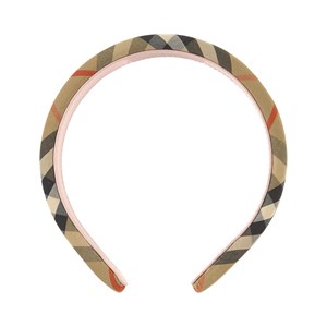 Burberry Check Hårband Beige ONE SIZE