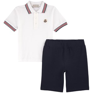 Moncler Logo Pikétröjsset Vitt 4 år