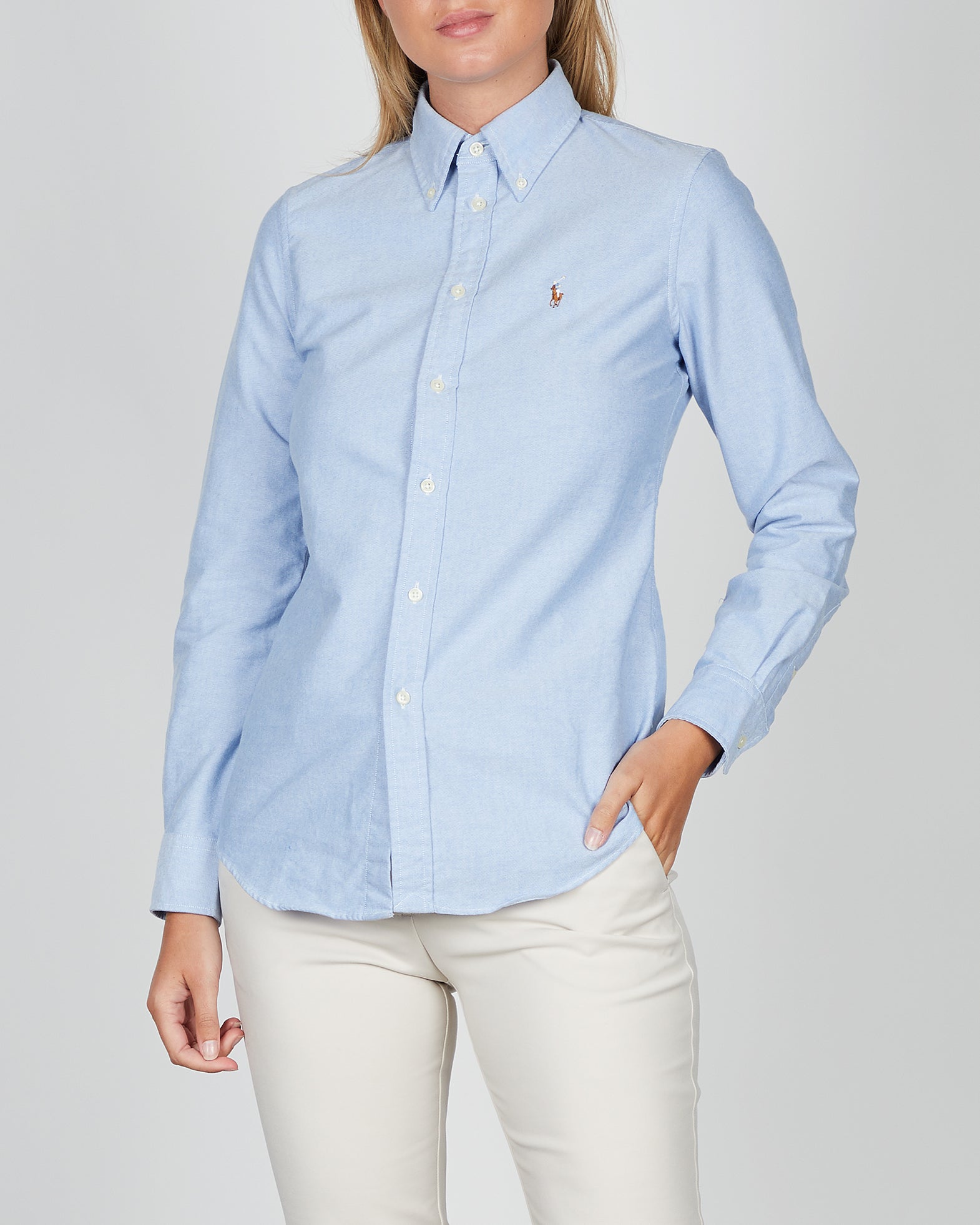 POLO Ralph Lauren Skjorta Harper Oxford L Blå 004