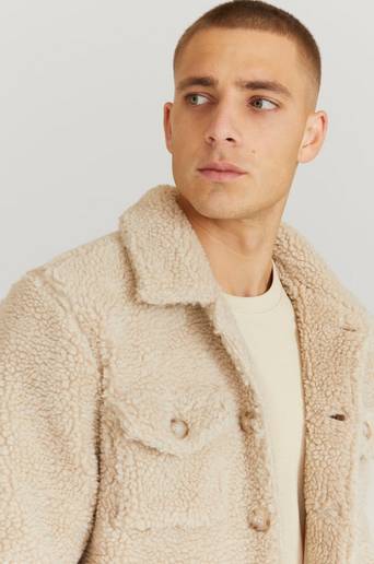 Studio Total Jacka Trucker Jacket Pile Natur