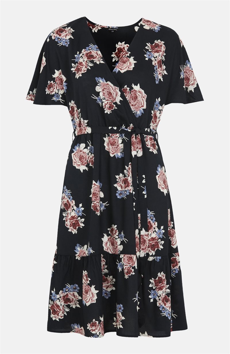 Blommig viskosklänning Olivia