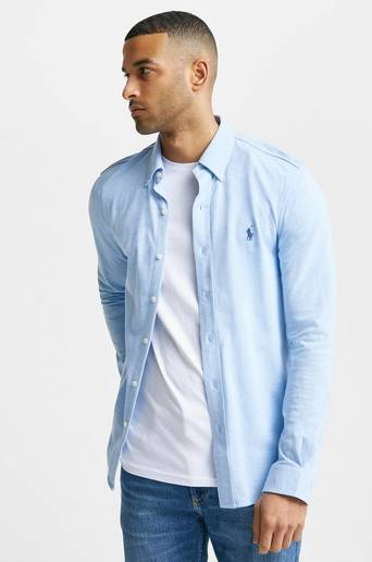 Polo Ralph Lauren Skjorta RL Featherweight Long Sleeve Knit Blå