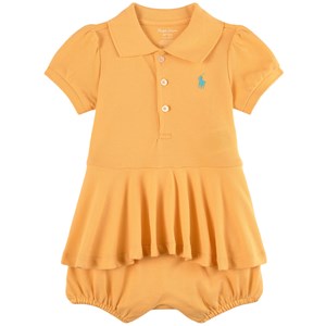 Ralph Lauren Peplum Polo Romper Gul 3 mån