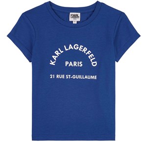 Karl Lagerfeld Kids Logo T-shirt Electric Blue 4 år