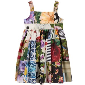 Dolce & Gabbana Floral Print Klänning Gräddvit 8 år