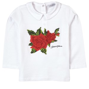 Dolce & Gabbana Broderad T-Shirt Vit 18-24 mån