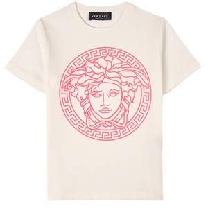 Versace Pink Medusa Print T-shirt Vit 14 år