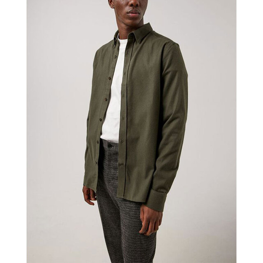 Light Flannel Slim Shirt