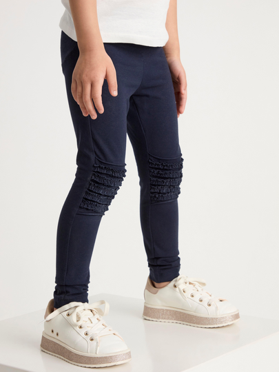 Leggings med volang på knäna
