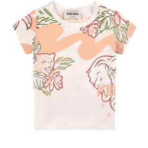 Kenzo Jungle Print T-shirt Gräddvit 18 mån