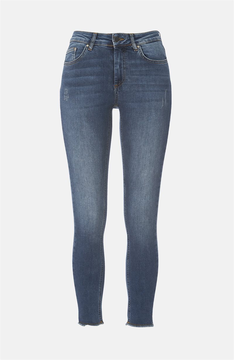 Superstretchiga ankeljeans Blush