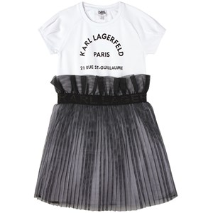 Karl Lagerfeld Kids Logo Klänning Vit 6 år
