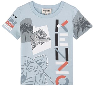 Kenzo Logo Graphic T-shirt Ljusblå 2 år