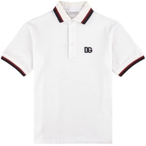 Dolce & Gabbana Logo Pikétröja Vit 4 år