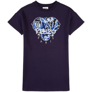 Kenzo Elephant T-shirtklänning Marinblå 4 år