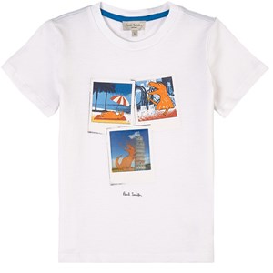 Paul Smith Junior Photo Graphic T-shirt Vit 2 år