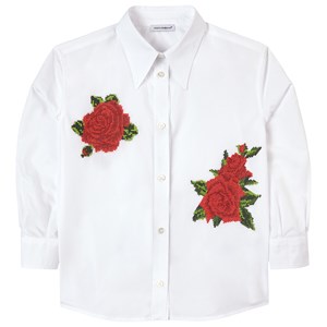 Dolce & Gabbana Rose Embroidery Skjorta Vit 8 år