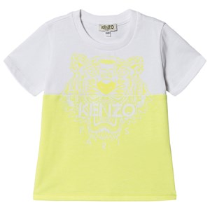 Kenzo Color Block Tiger T-shirt Limegrön 2 years