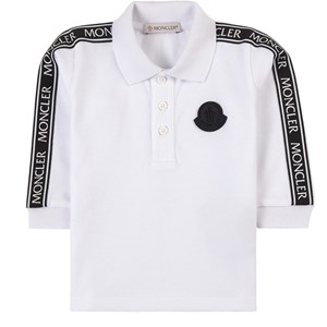 Moncler Logo Pikétröja Vit 9-12 mån