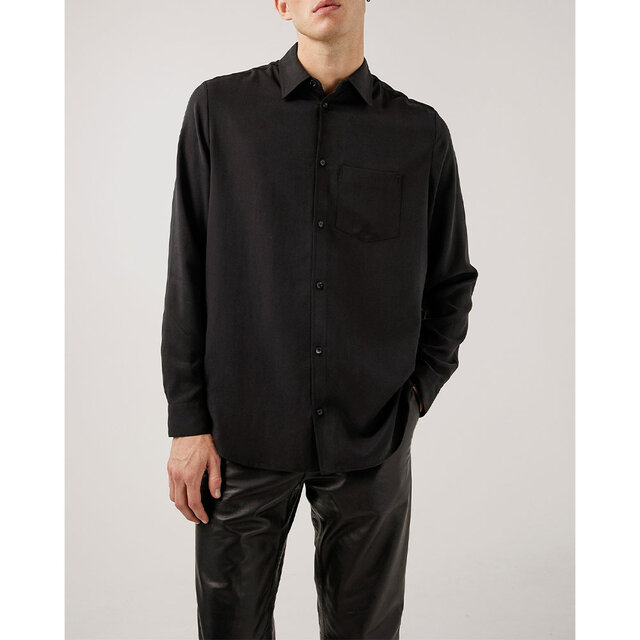 Solid Relaxed Tencel Shirt