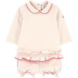 Moncler Ruffle Detail Baby-klänning Rosa 24 mån