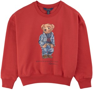 Ralph Lauren Bear Tröja Röd 14-16 years