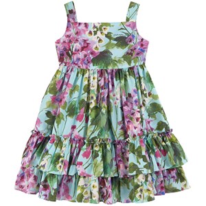 Dolce & Gabbana Blommig Klänning Blå 4 år