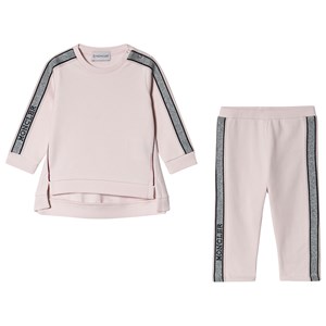Moncler Logo Mjukisset Rosa 9-12 mån