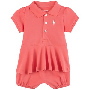 Ralph Lauren Peplum Polo Romper Röd 3 mån