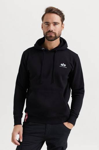Alpha Industries HOODIE Basic Hoody Small Logo Svart