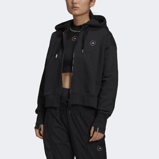 Full-Zip Cropped Hoodie