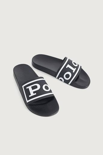 Polo Ralph Lauren Sandaler Polo Slide Logo Svart