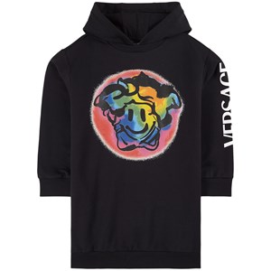Versace Multicoloured Smiling Medusa Hooded Klänning Svart 8 år
