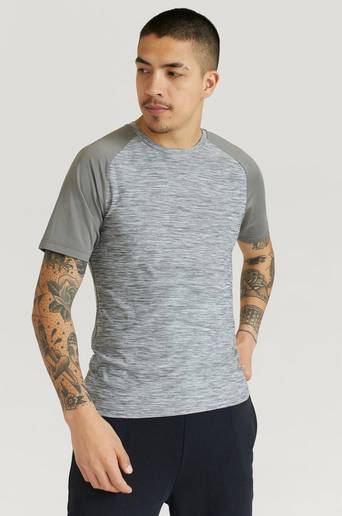 Studio Total Athleisure T-shirt Raglan Melange Tee Grå