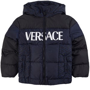 Versace Logo Täckjacka Marinblå 8 år