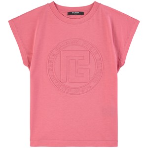 Balmain Logo T-shirt-klänning Rosa 4 år