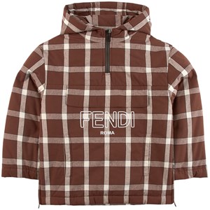 Fendi Rutig Jacka Brun 8 år