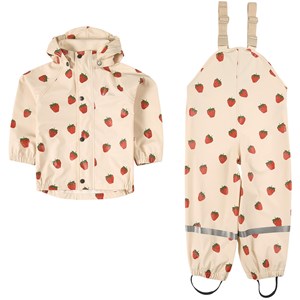 Kuling San Marino Recycled Regnställ Strawberry 74/80 cm