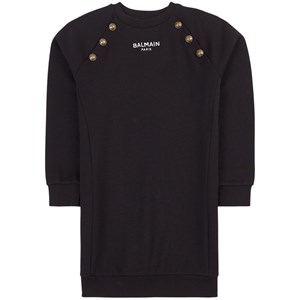 Balmain Logo Mjukis-klänning Svart 12 år