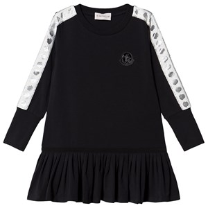 Moncler Logo and Tape Branded Dress Black 4 years