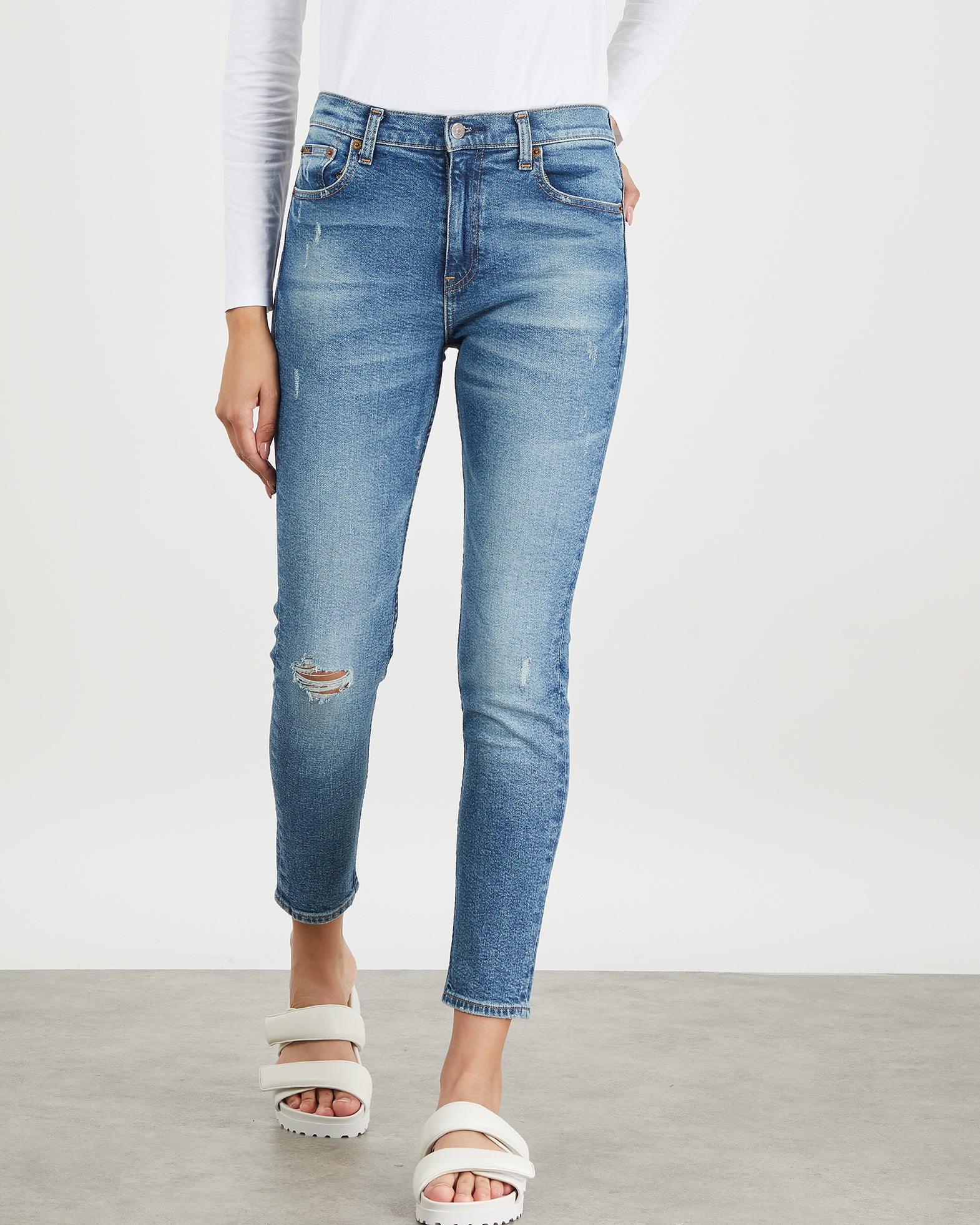 POLO Ralph Lauren Jeans High Rise Skinny Ankle 25 Blå 161