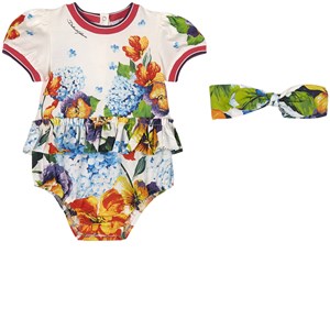 Dolce & Gabbana Floral Baby Body-set Vitt 6-9 mån