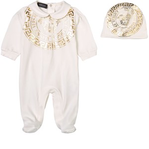 Versace 2-delat Gold Medusa Baby Body-set Vitt 0-3 mån